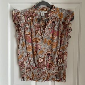 Rachel Zoe Multi Colored Short Sleeve Blouse - Never Worn